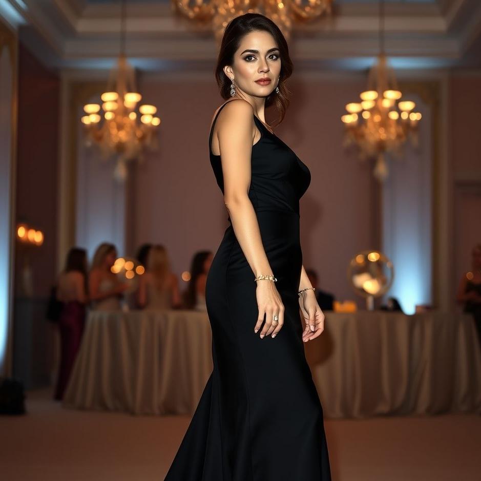 Dream : Wearing a black evening dress