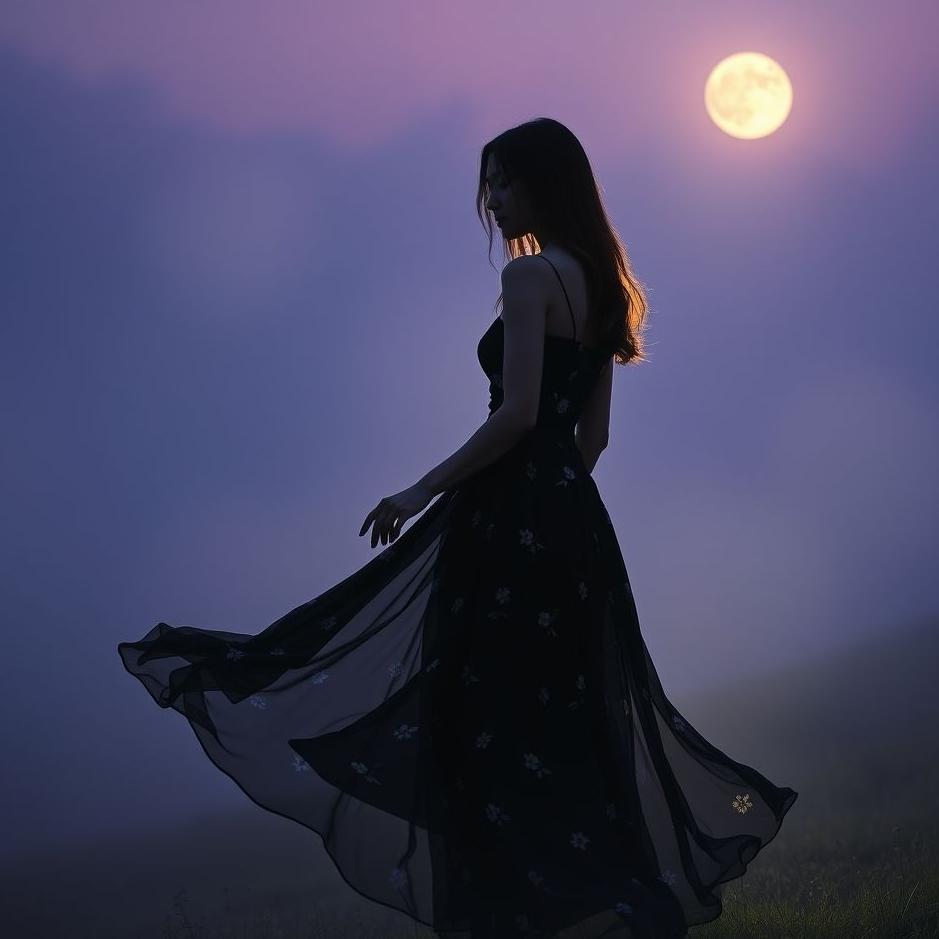 Dream : Wearing a black flowered dress in a dream