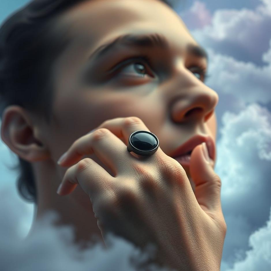 Dream : Wearing a black shiny ring in a dream