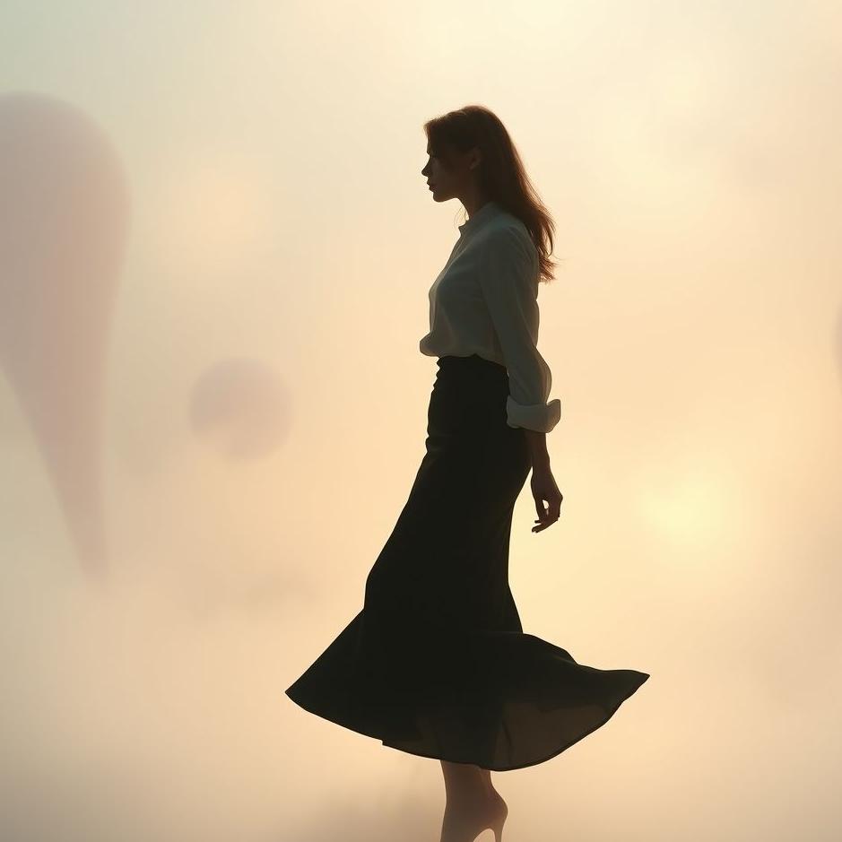 Dream : Wearing a black skirt and blouse in a dream