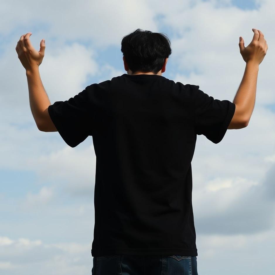 Dream : Wearing a black t-shirt inside out in a dream