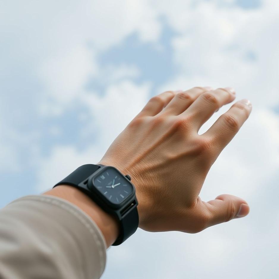 Dream : Wearing a black wristwatch in a dream