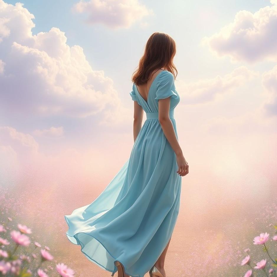 Dream : Wearing a blue April dress in a dream