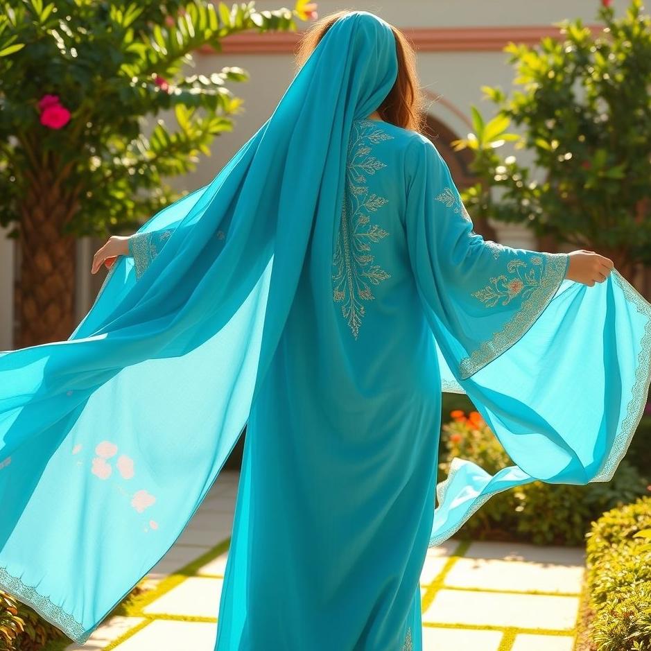 Dream : Wearing a blue caftan