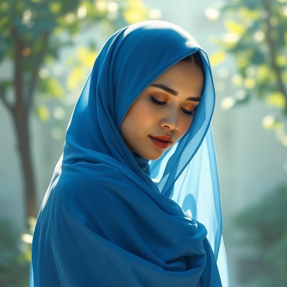 Dream : Wearing a blue hijab in your dream