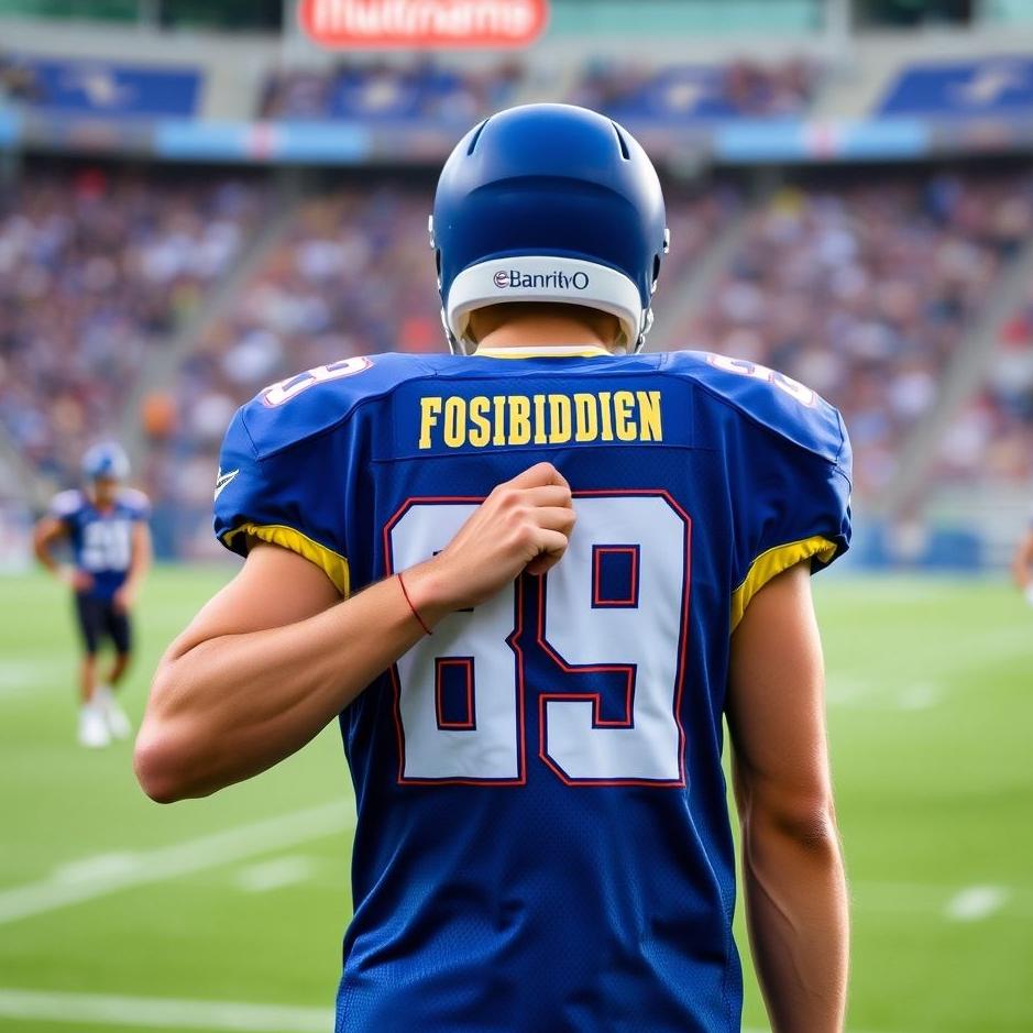 Dream : Wearing a blue jersey