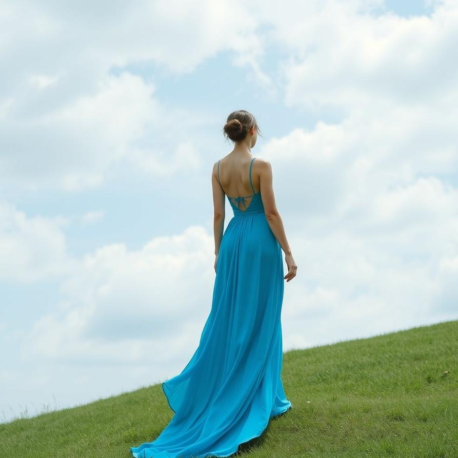 Dream : Wearing a blue tailed dress in a dream