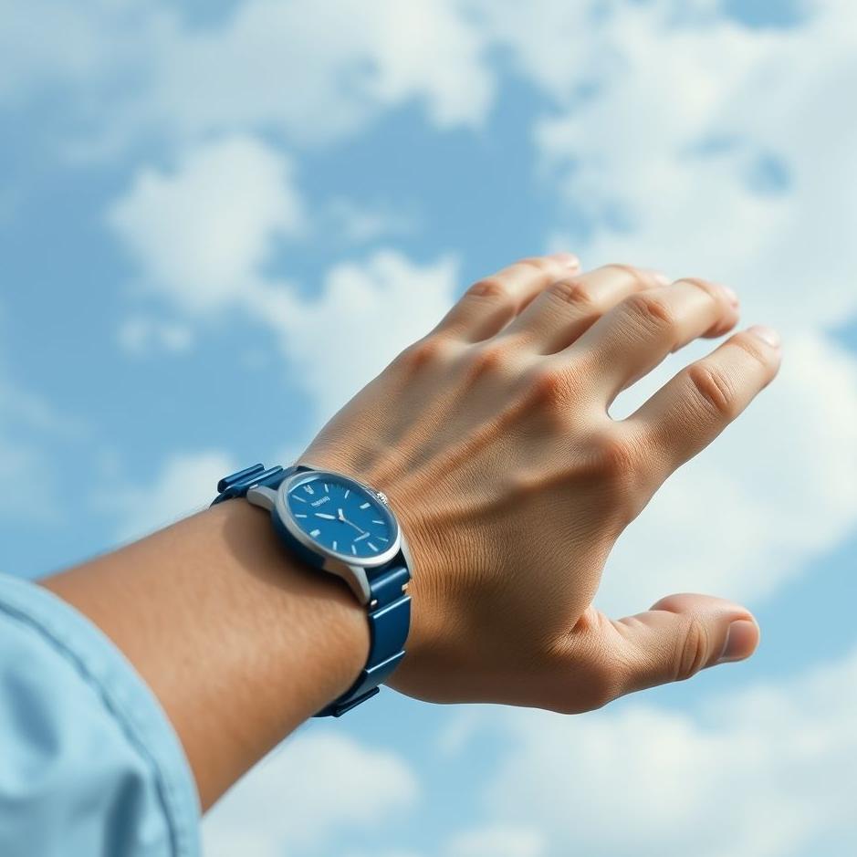 Dream : Wearing a blue wristwatch in a dream
