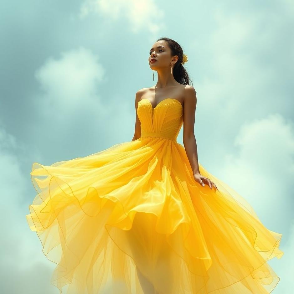 Dream : Wearing a bright and beautiful dress in a dream