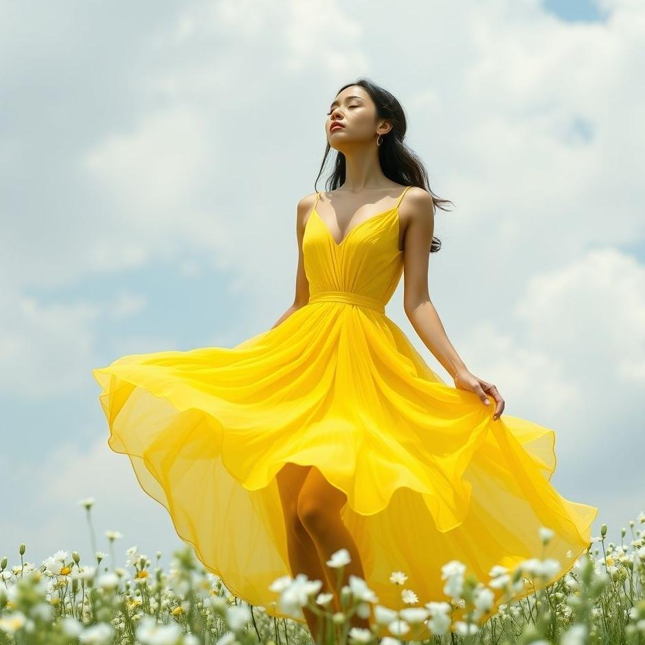 Dream : Wearing a bright yellow dress in a dream