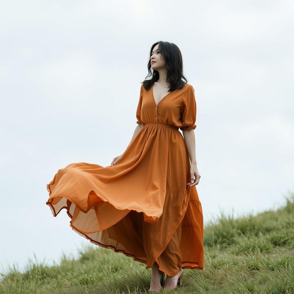 Dream : Wearing a brown long dress in a dream