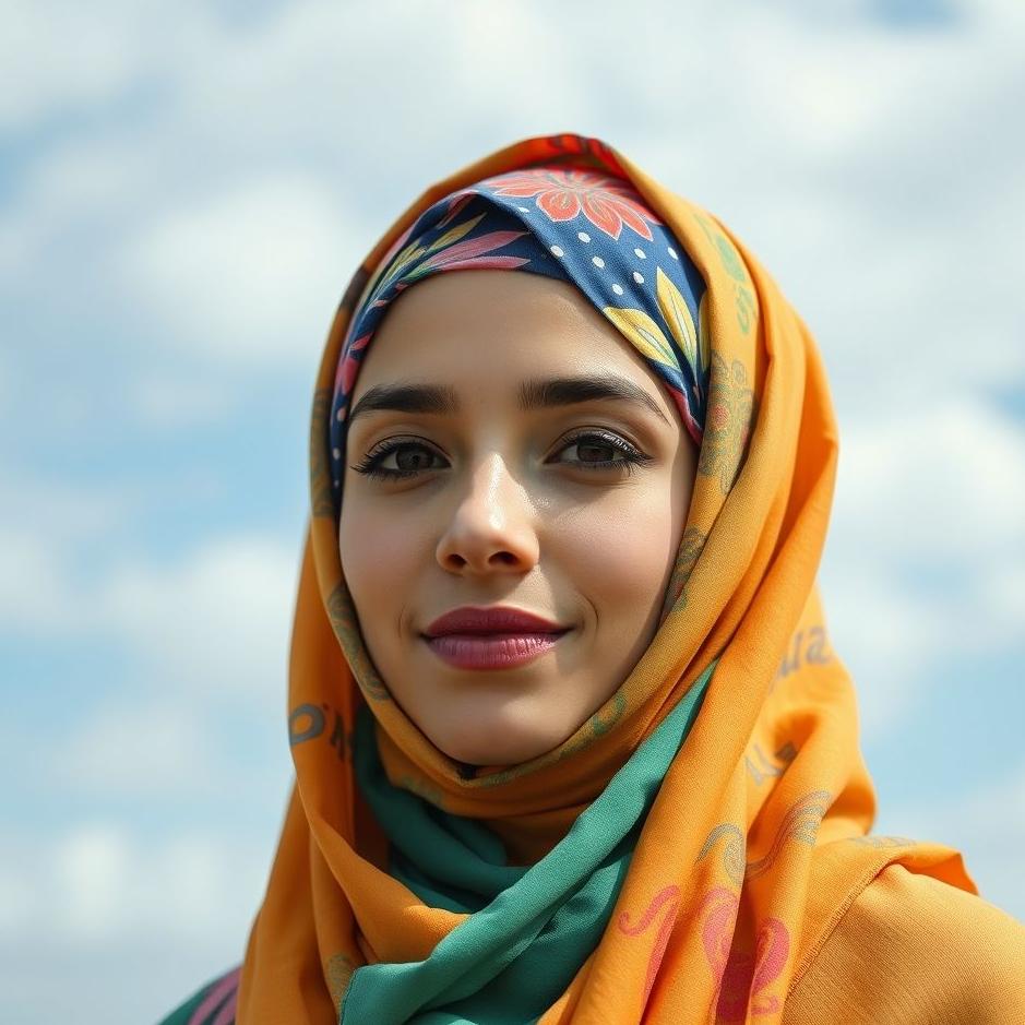 Dream : Wearing a colorful headscarf in a dream