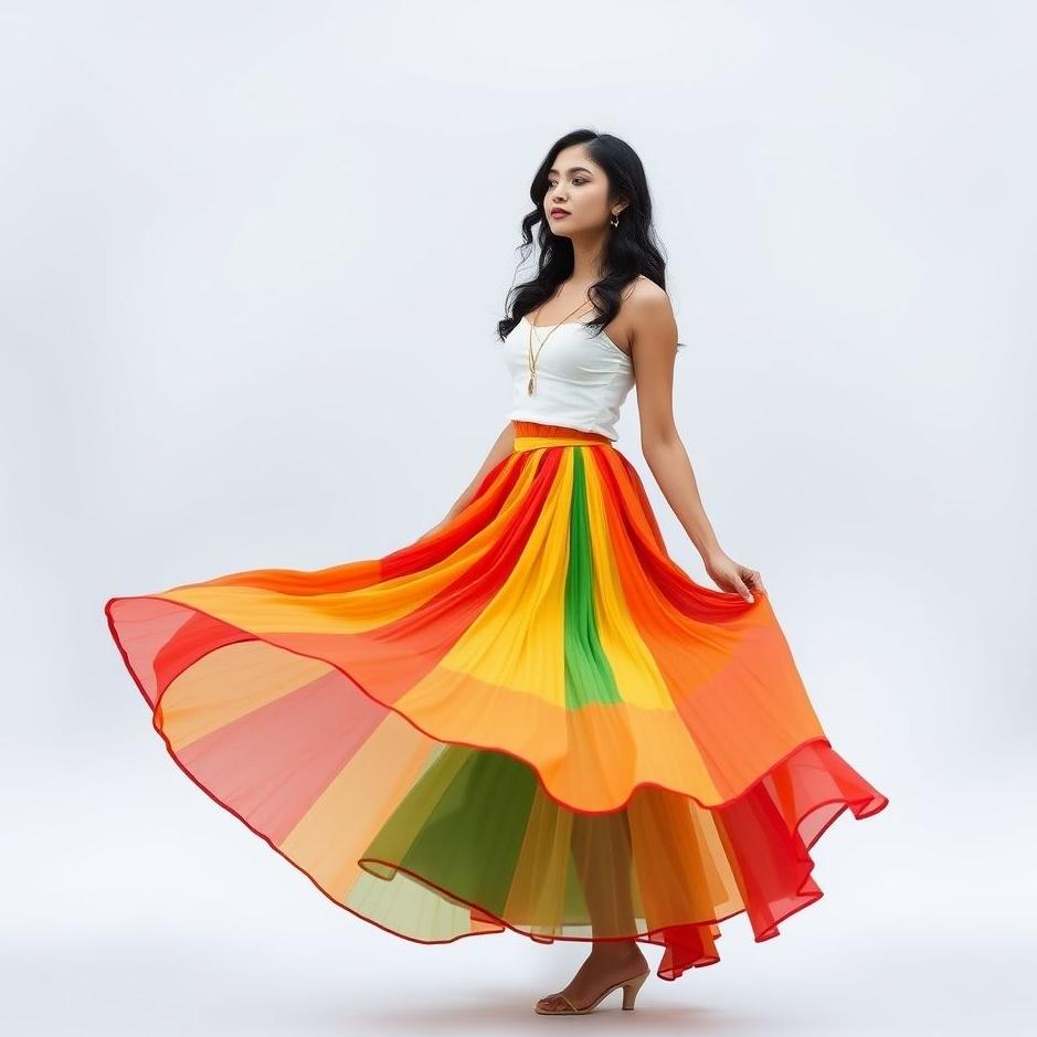 Dream : Wearing a colorful long skirt