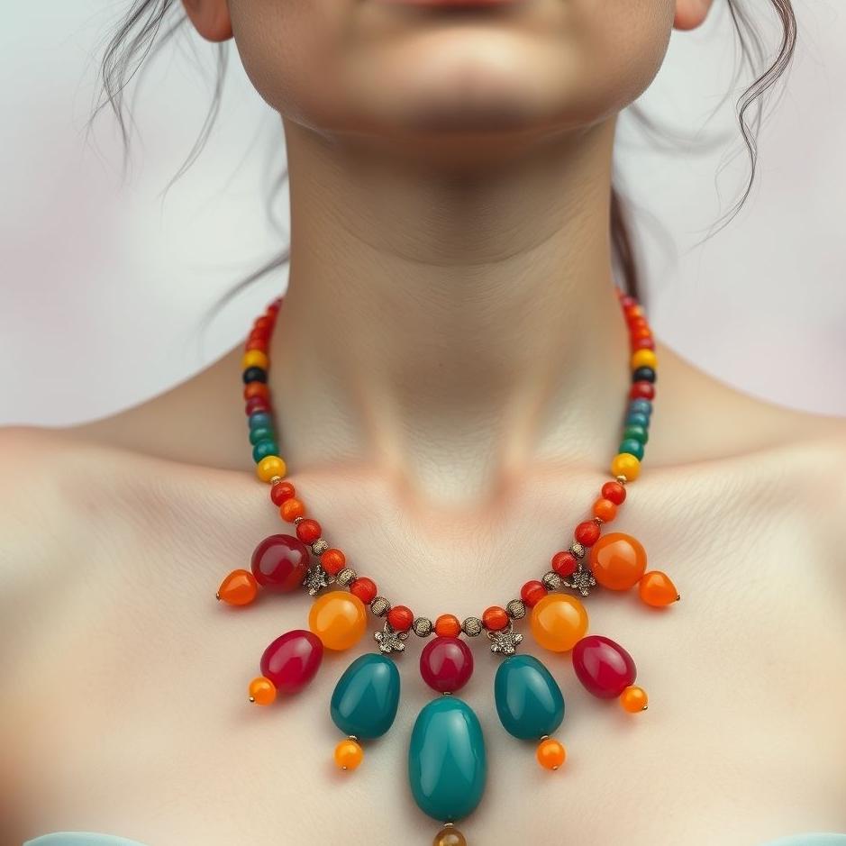 Dream : Wearing a colorful necklace in a dream