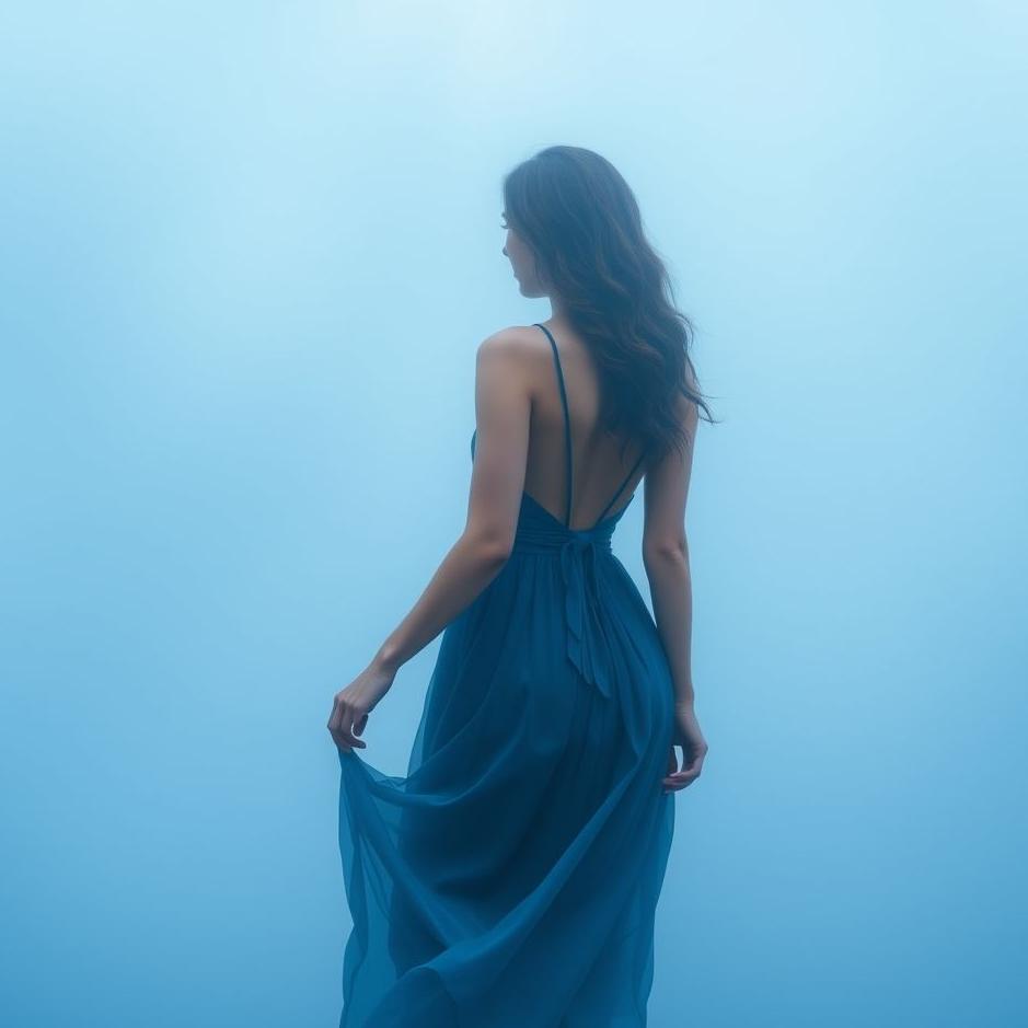 Dream : Wearing a deep blue dress in a dream