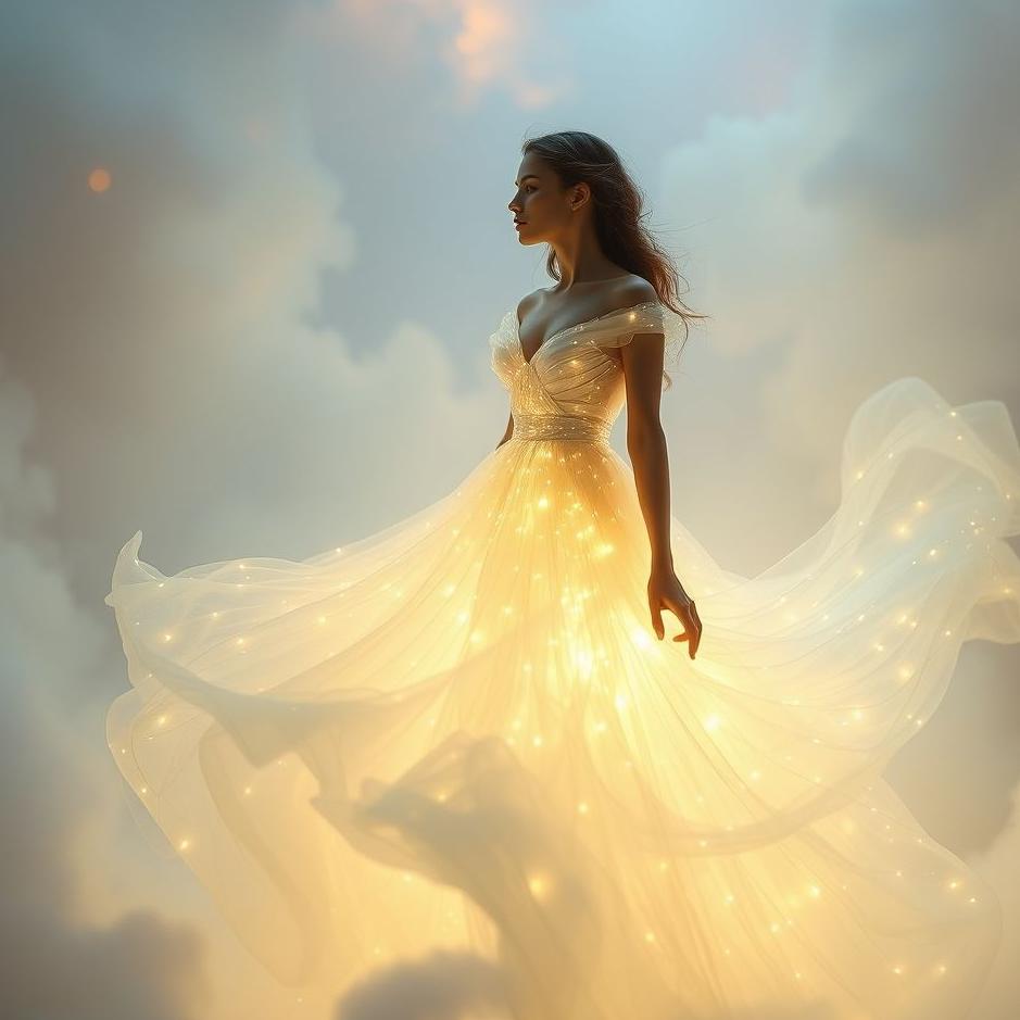 Dream : Wearing a dress made of light in a dream