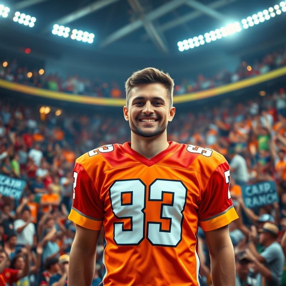 Dream : Wearing a football jersey