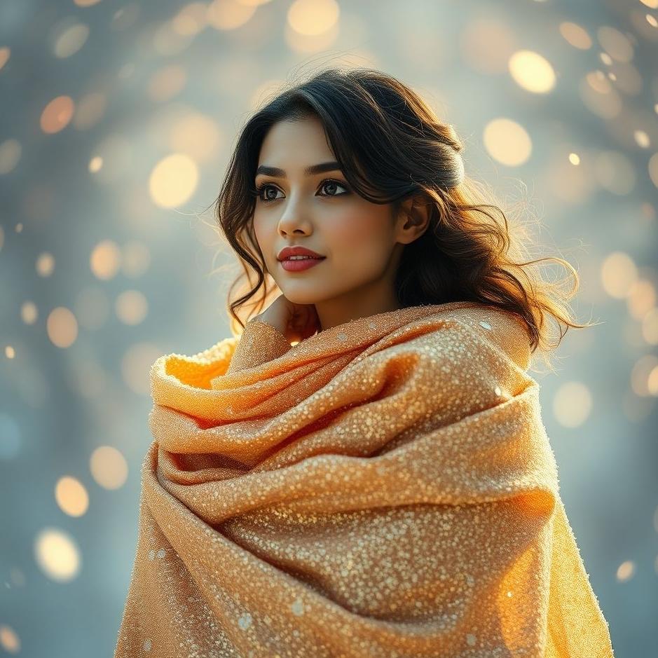 Dream : Wearing a glittery shawl in a dream