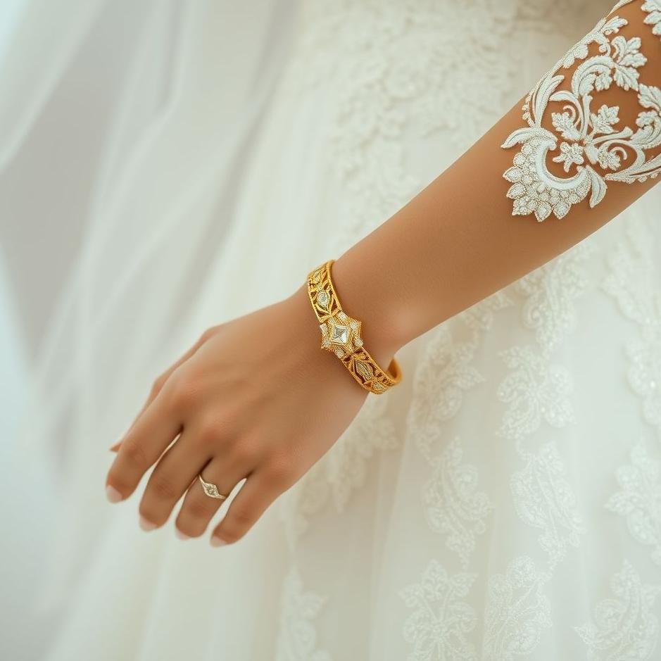 Dream : Wearing a gold bracelet on the bride in a dream