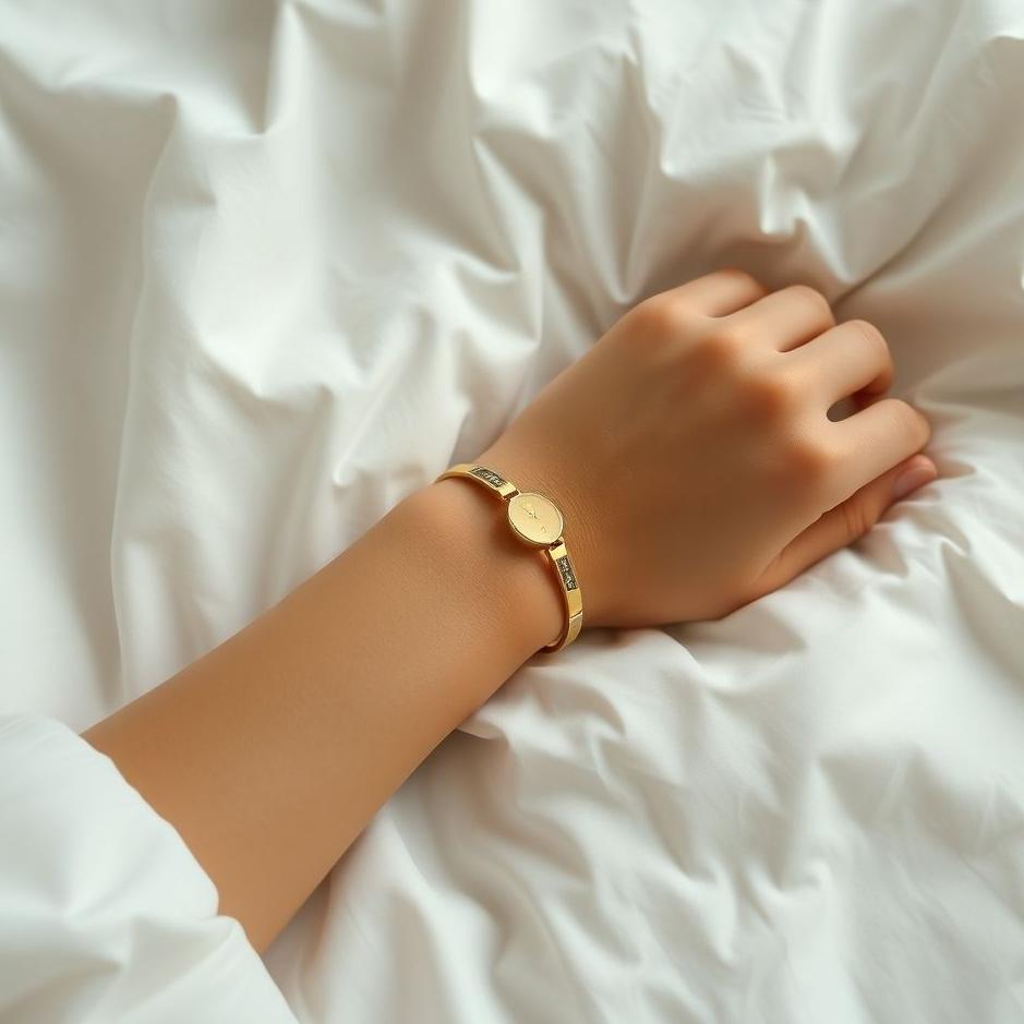 Dream : Wearing a gold bracelet on your own arm in a dream