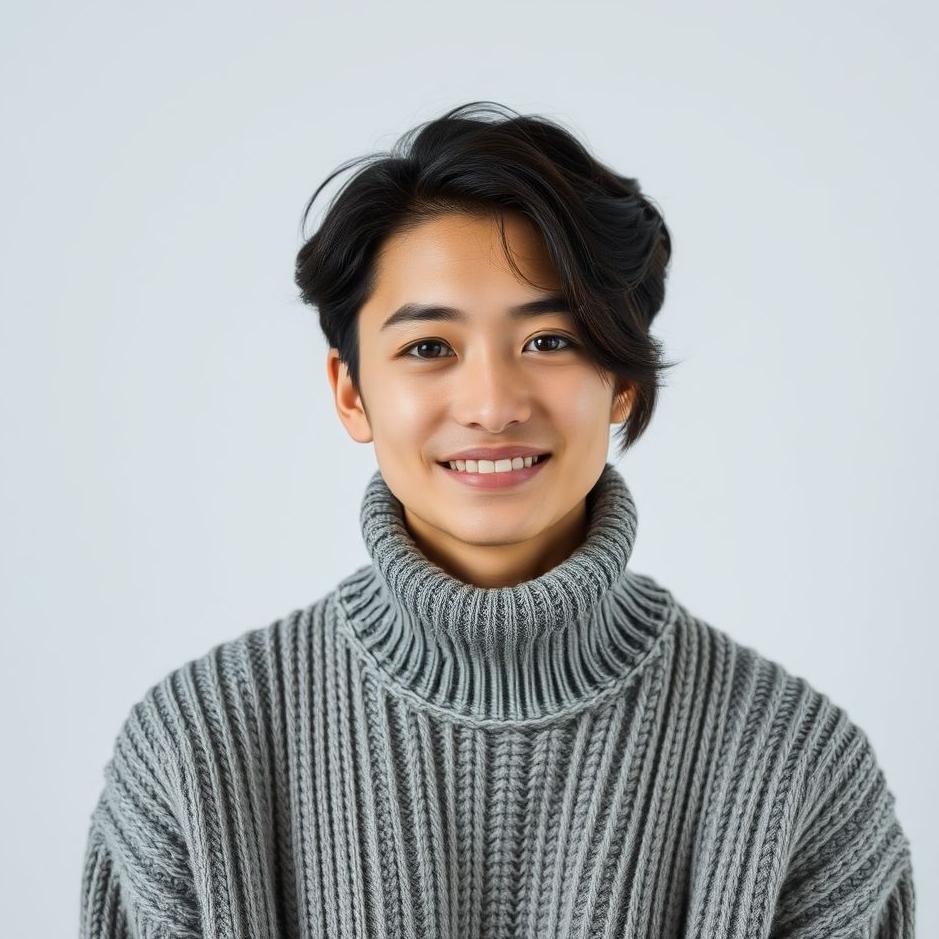 Dream : Wearing a gray sweater