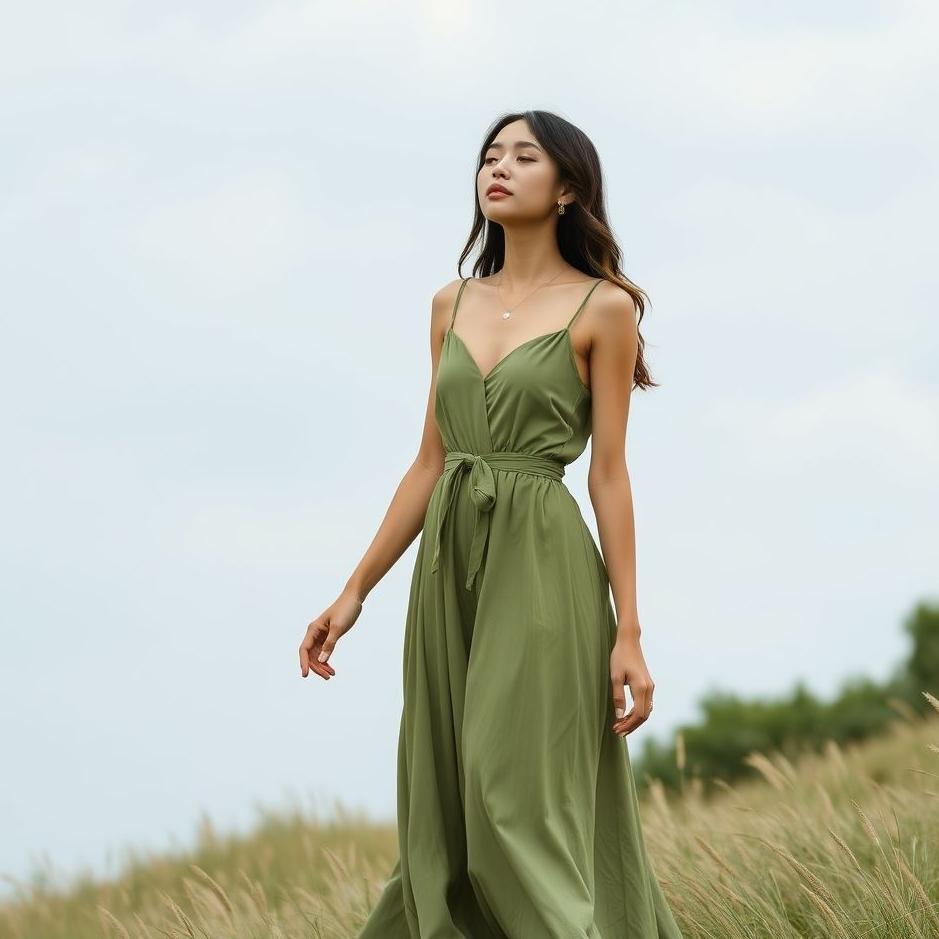 Dream : Wearing a khaki green dress in a dream
