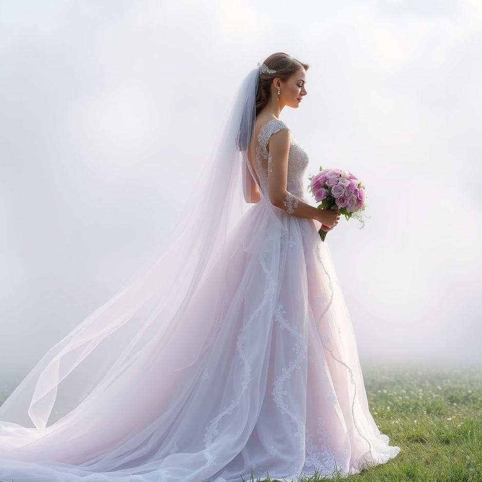 Dream : Wearing a lilac wedding dress in a dream