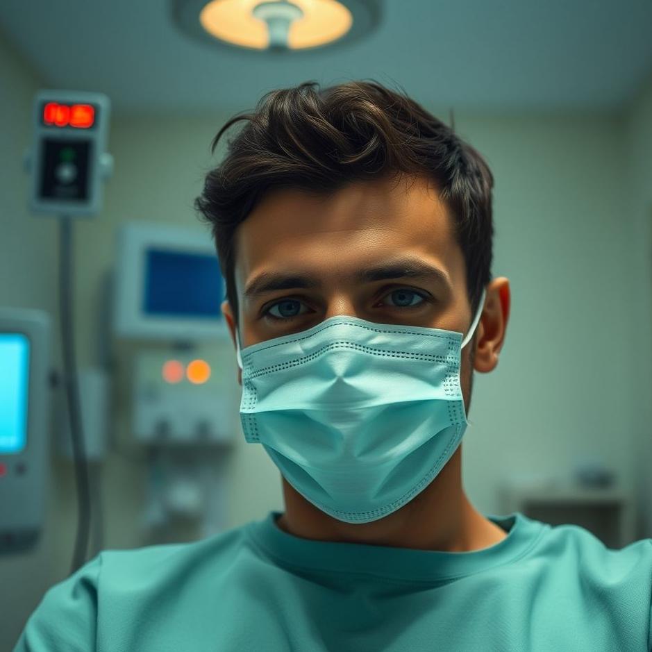 Dream : Wearing a mask in a hospital in a dream