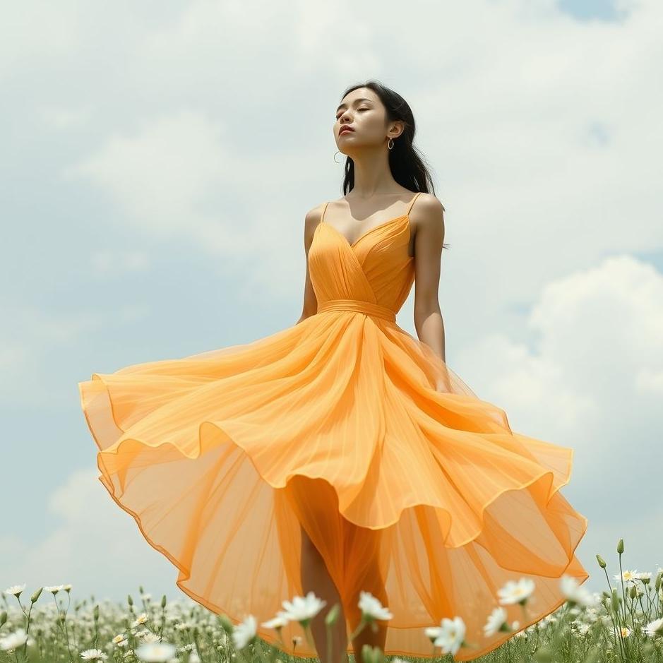 Dream : Wearing a melon-colored dress in a dream