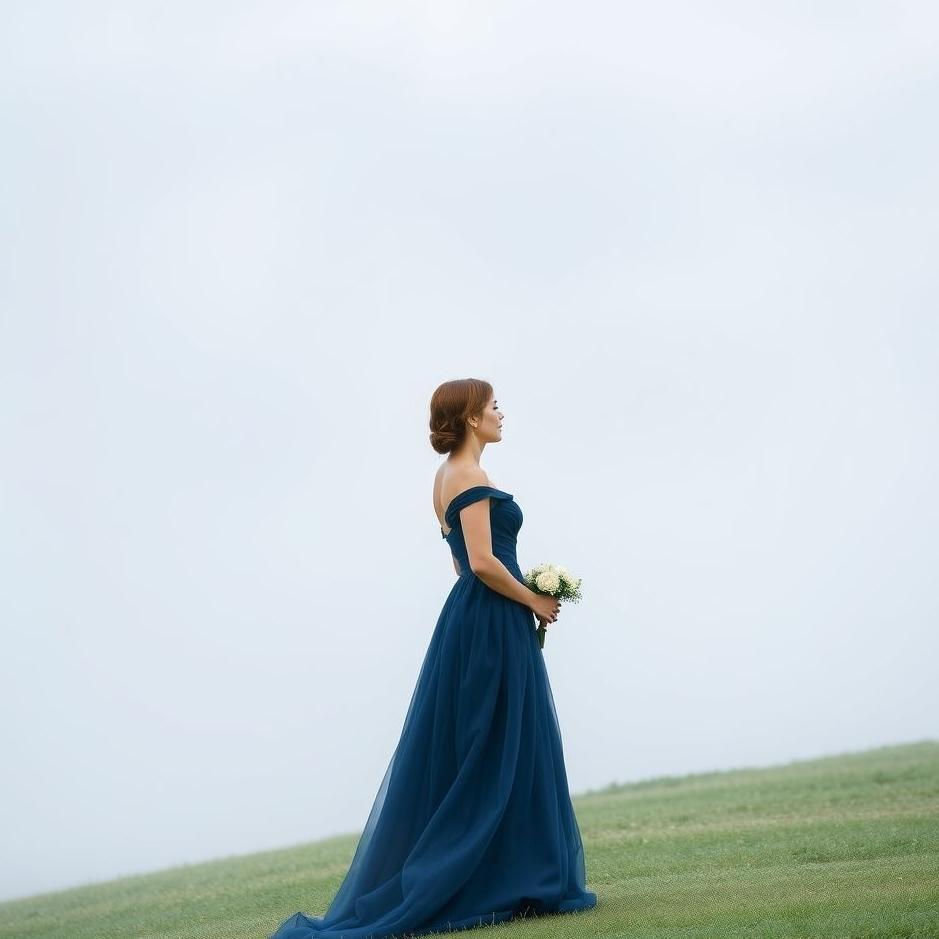 Dream : Wearing a navy blue engagement dress in a dream