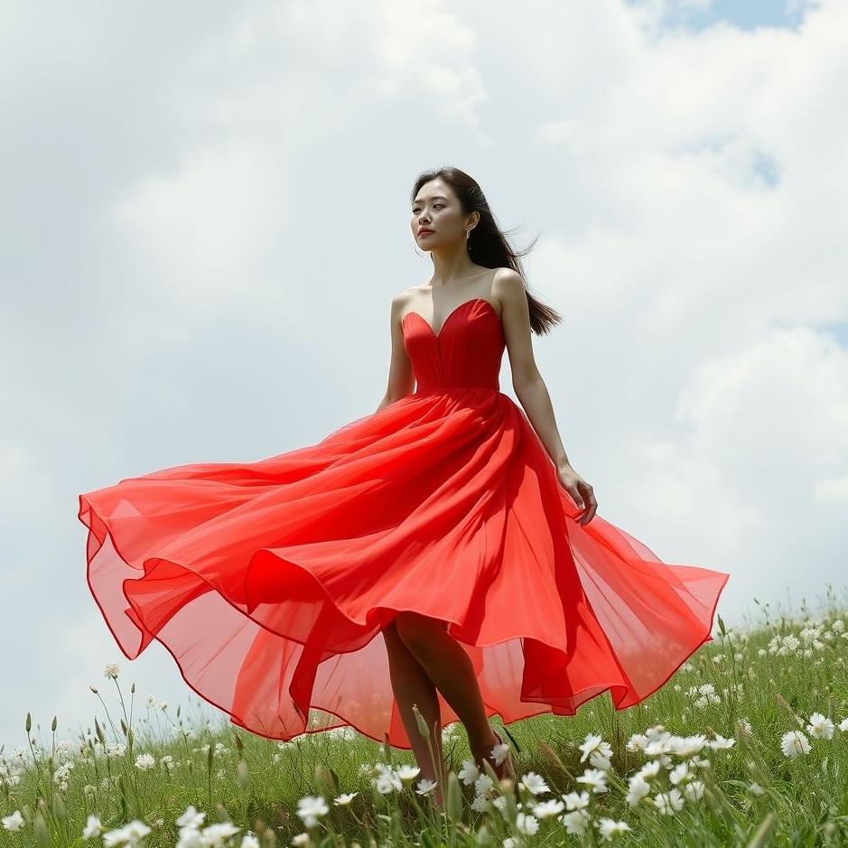 Dream : Wearing a new red dress in a dream