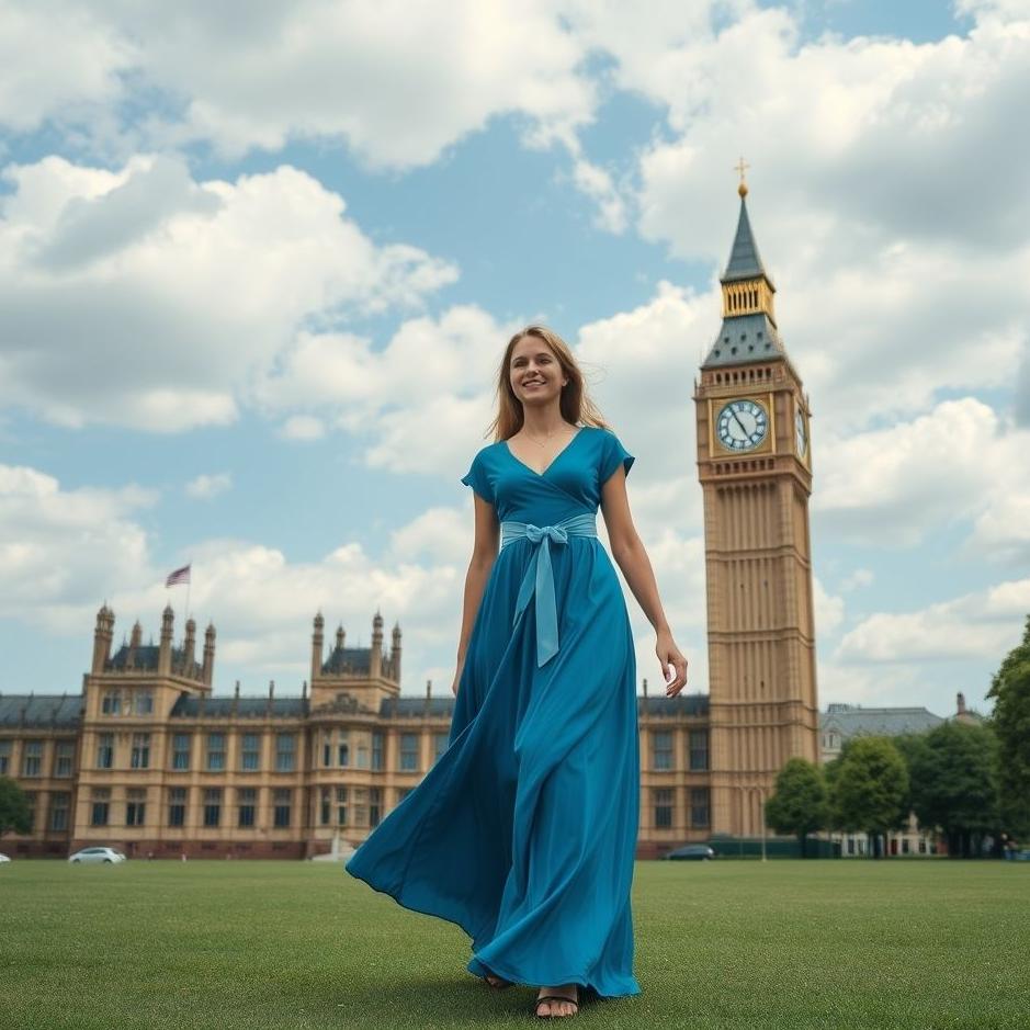 Dream : Wearing a parliamentary blue dress in a dream