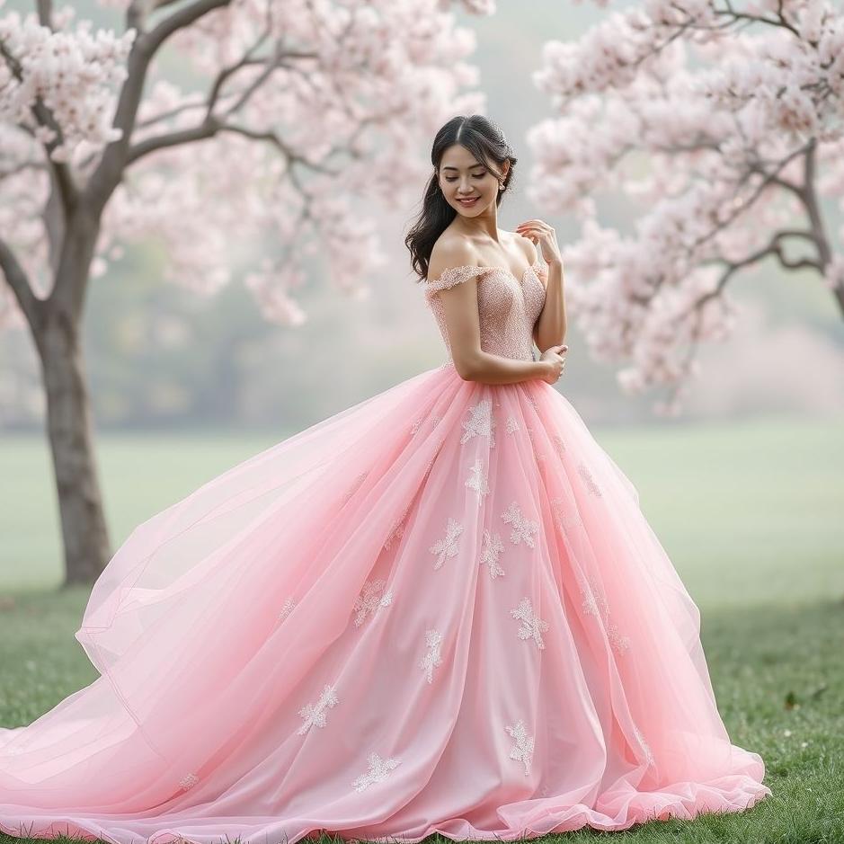Dream : Wearing a pink engagement dress in a dream