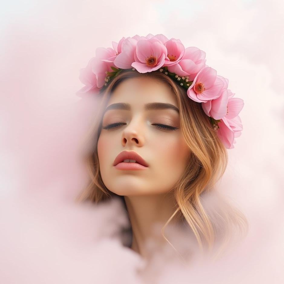 Dream : Wearing a pink flower crown in a dream