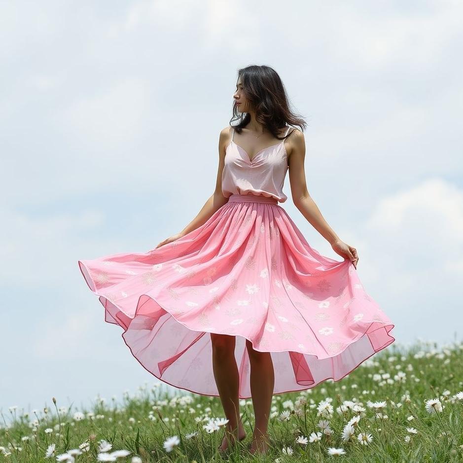 Dream : Wearing a pink flowered skirt in a dream