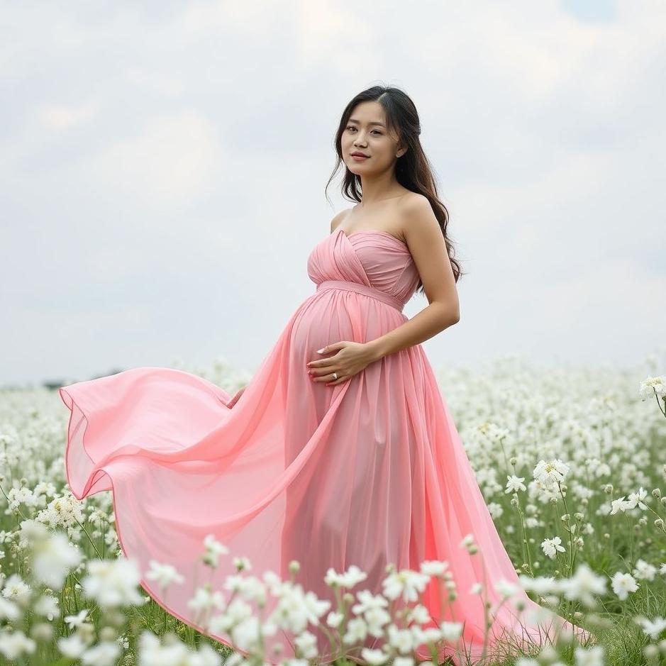 Dream : Wearing a pink maternity dress in a dream