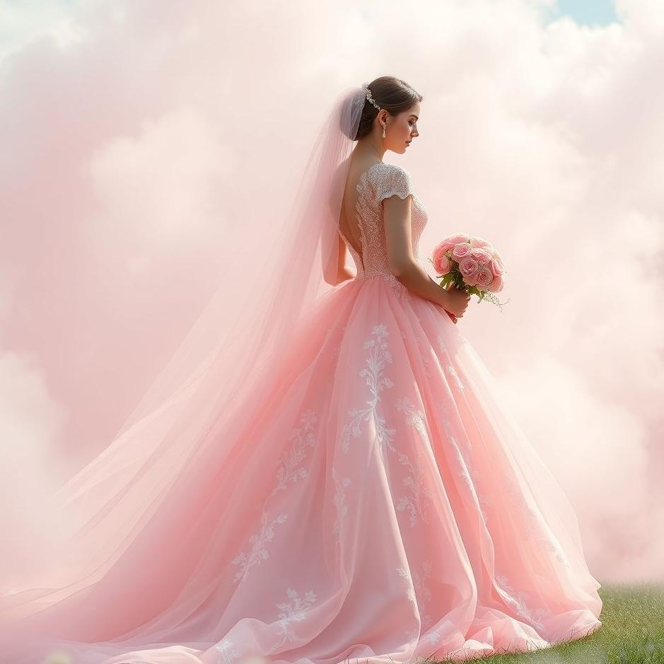 Dream : Wearing a pink wedding dress in a dream
