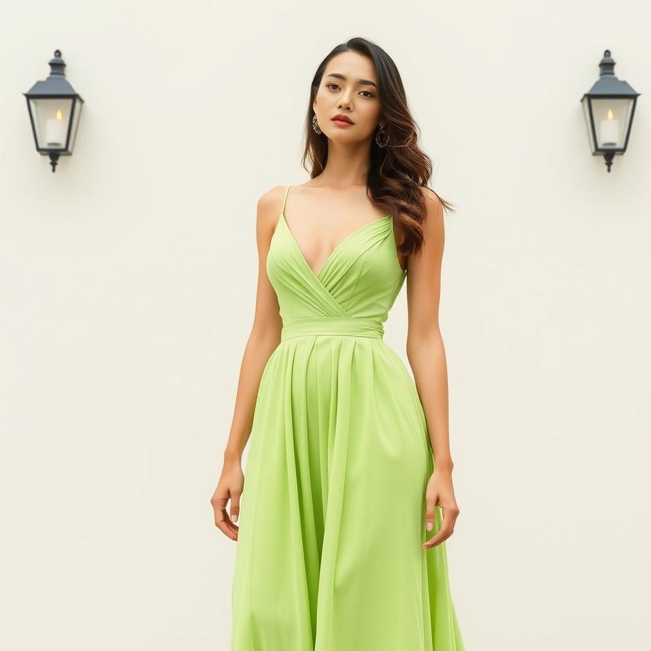 Dream : Wearing a pistachio green dress