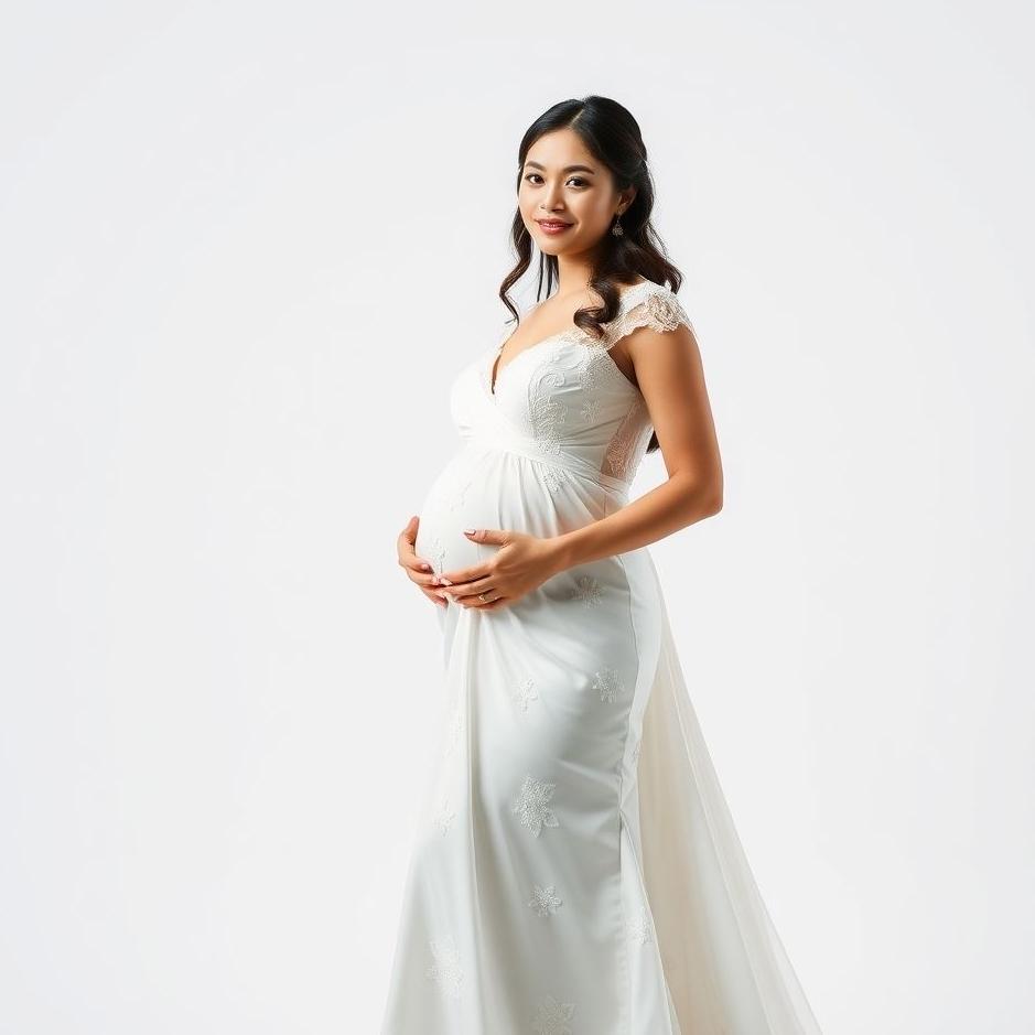 Dream : Wearing a pregnant wedding dress