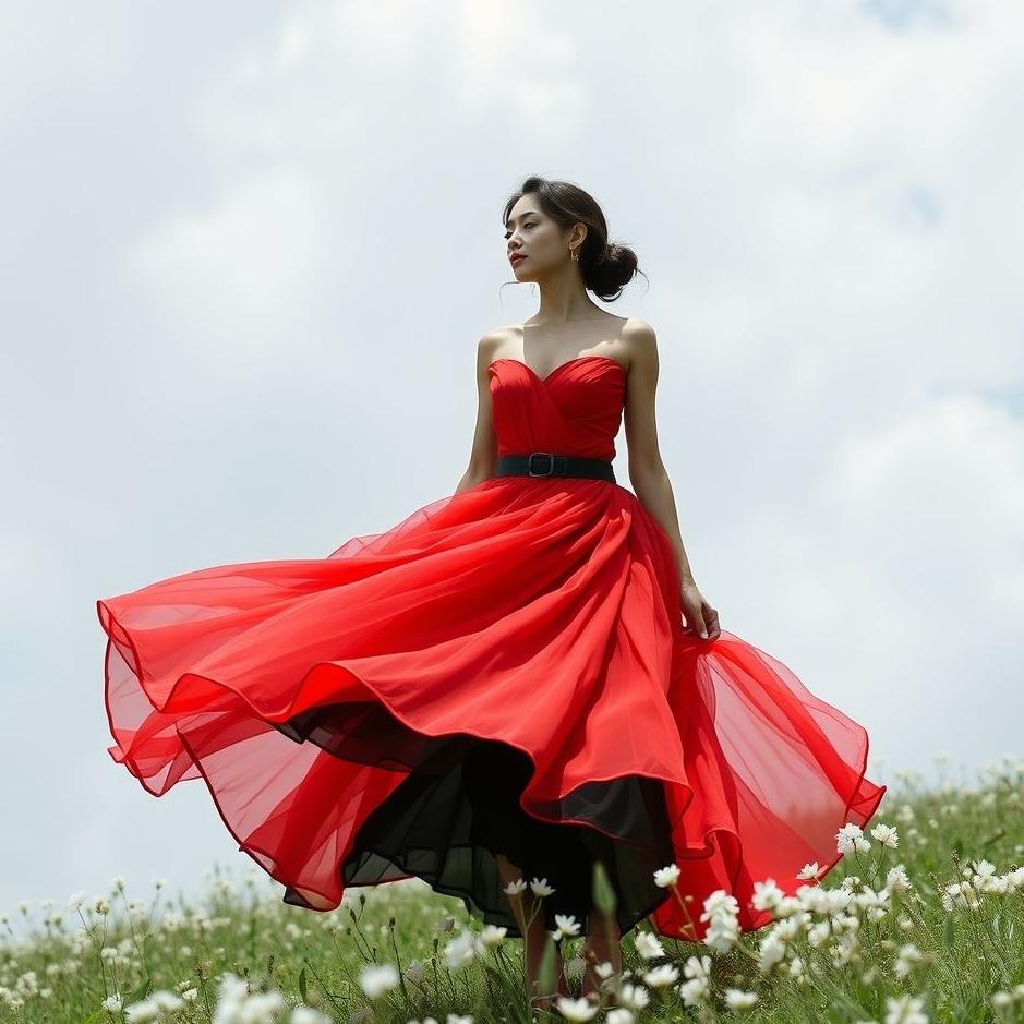 Dream : Wearing a red and black dress in a dream