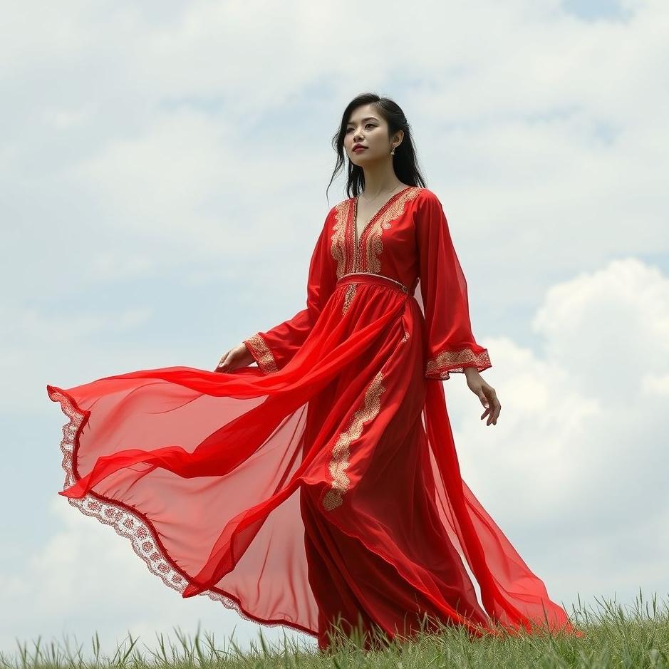 Dream : Wearing a red caftan in a dream