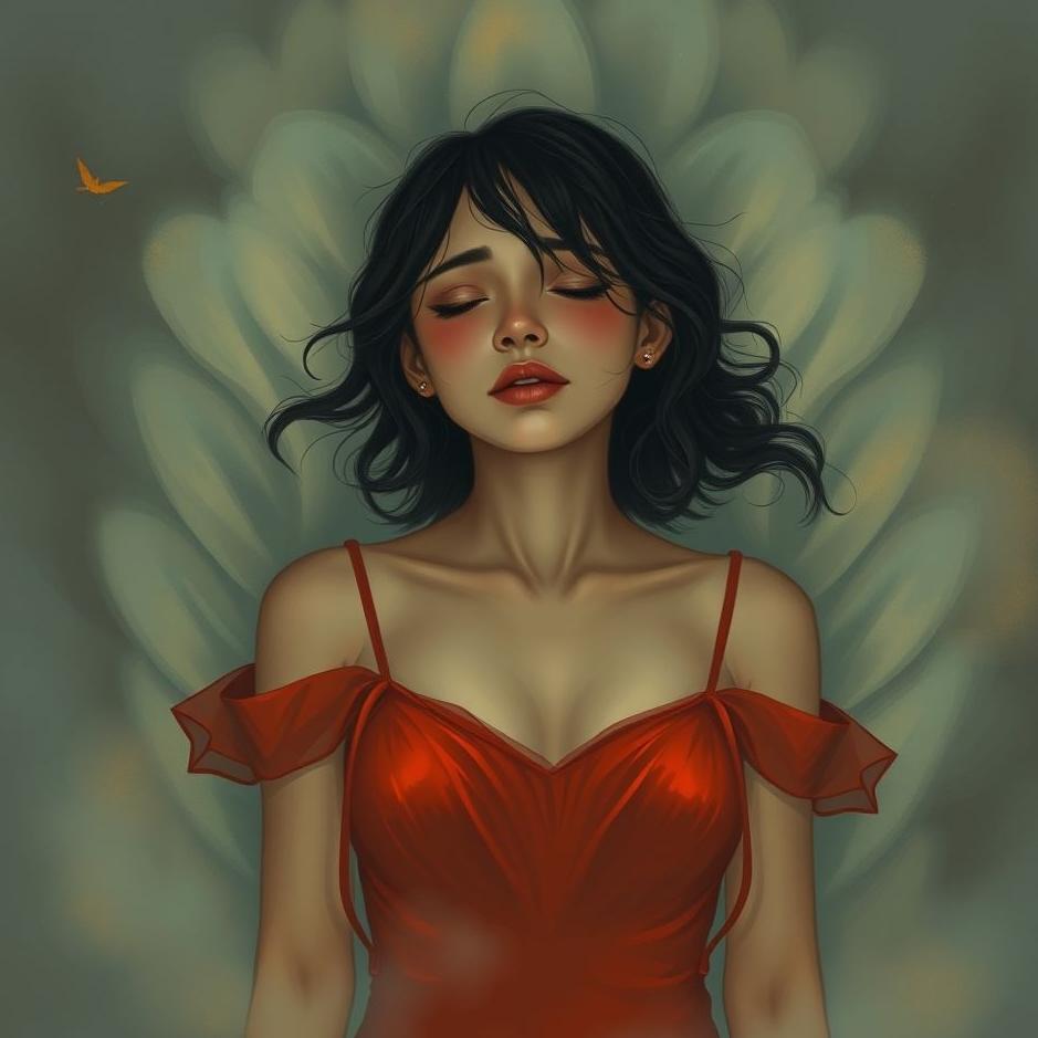 Dream : Wearing a red dress and crying in a dream