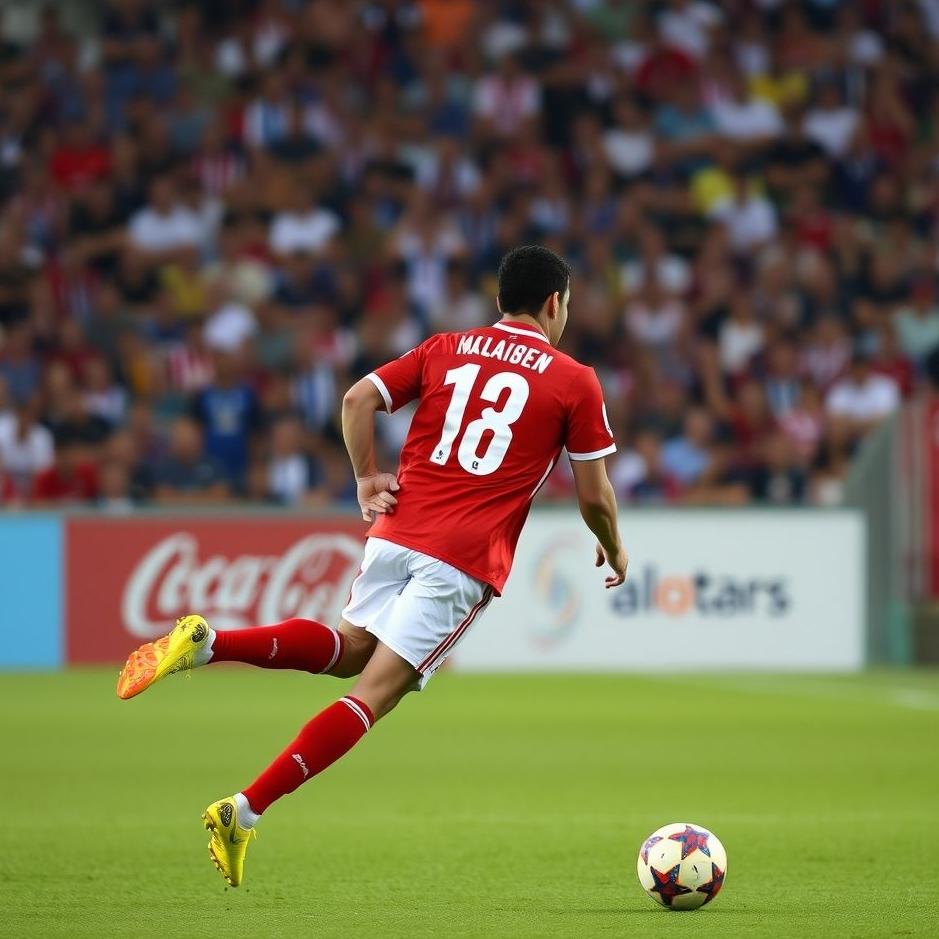 Dream : Wearing a red jersey