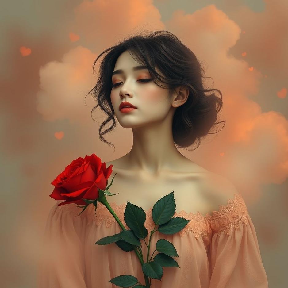 Dream : Wearing a red rose in a dream