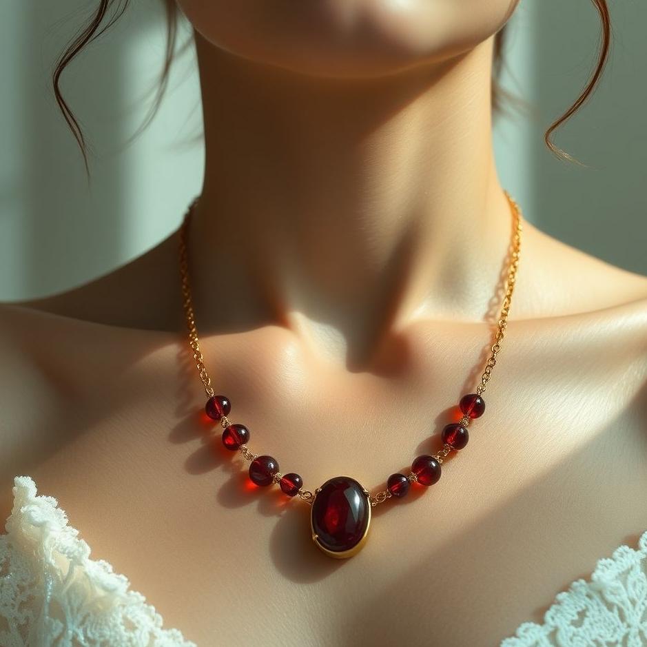 Dream : Wearing a red stone necklace in your dream