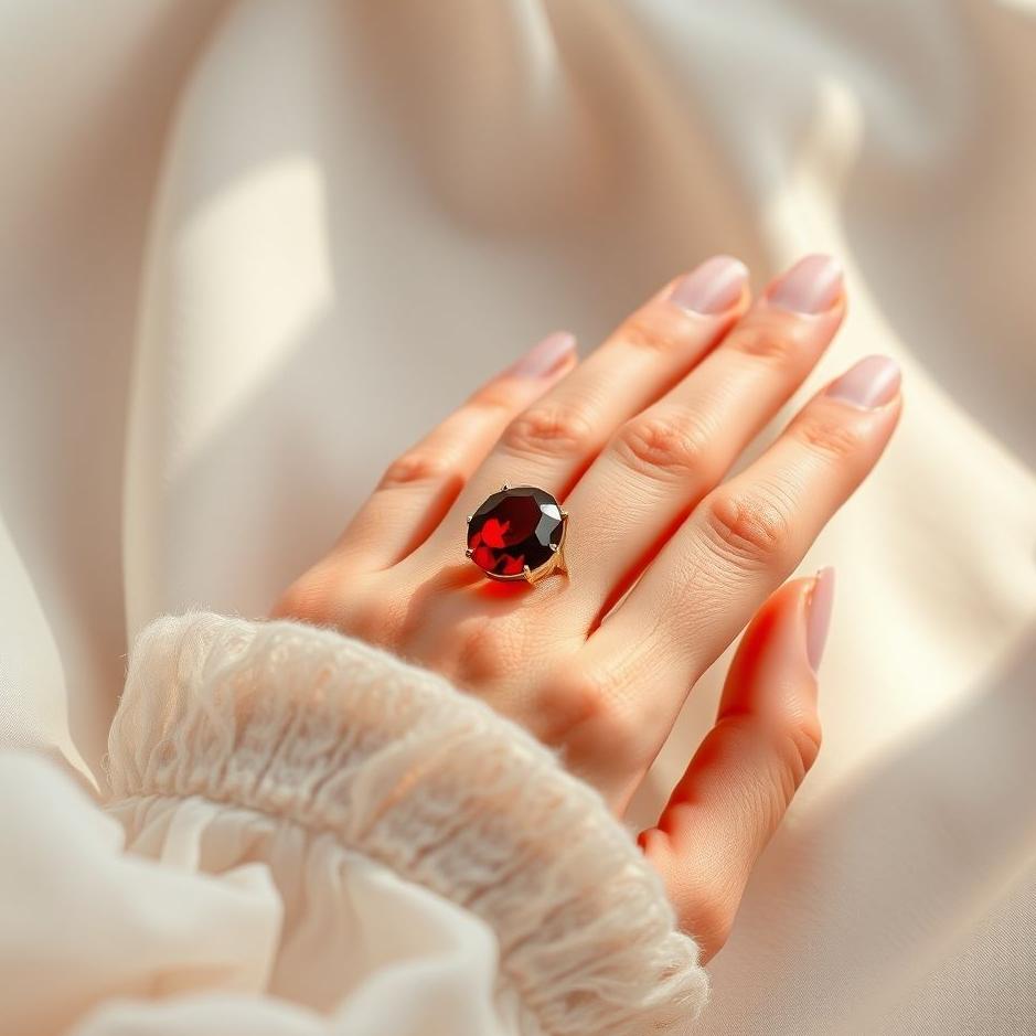 Dream : Wearing a red stone ring in a dream