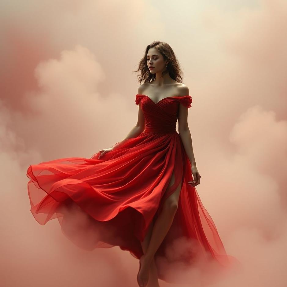 Dream : Wearing a red velvet dress in a dream