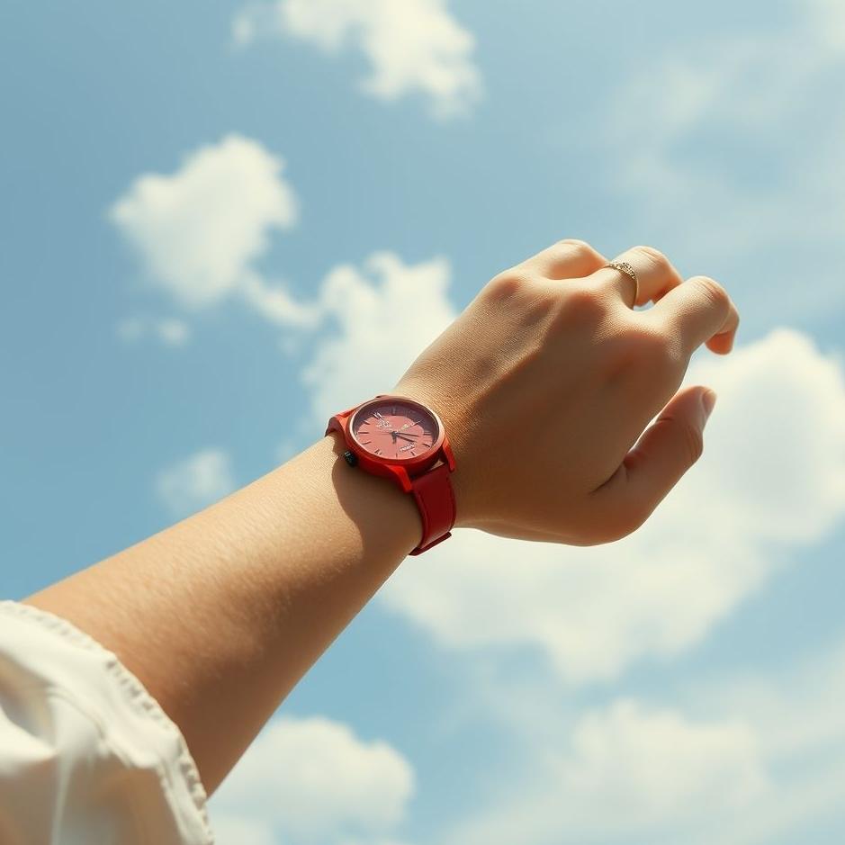 Dream : Wearing a red wristwatch in a dream