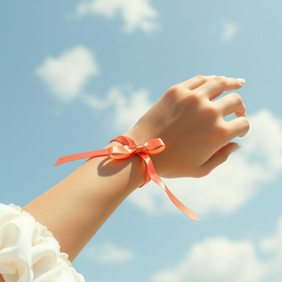 Dream : Wearing a ribbon bracelet in a dream