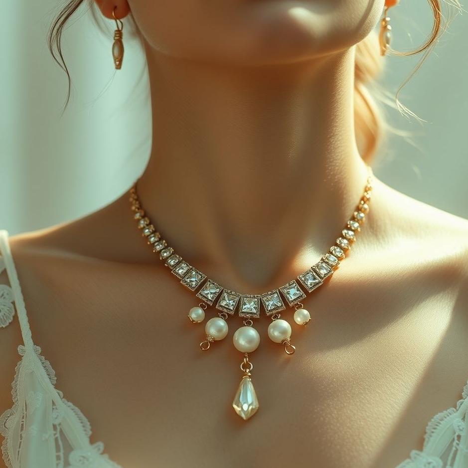 Dream : Wearing a shiny necklace in a dream